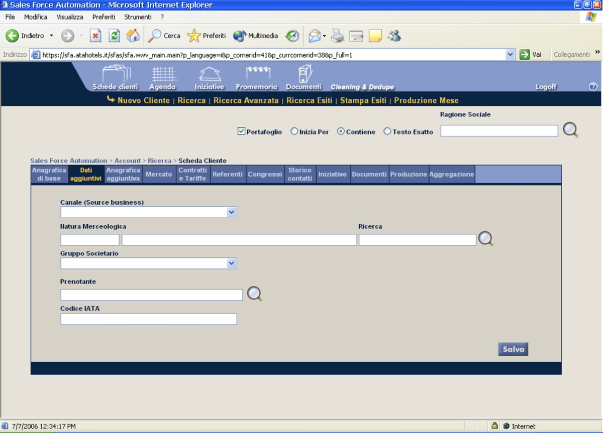 ATA Hotels Sales Force Automation